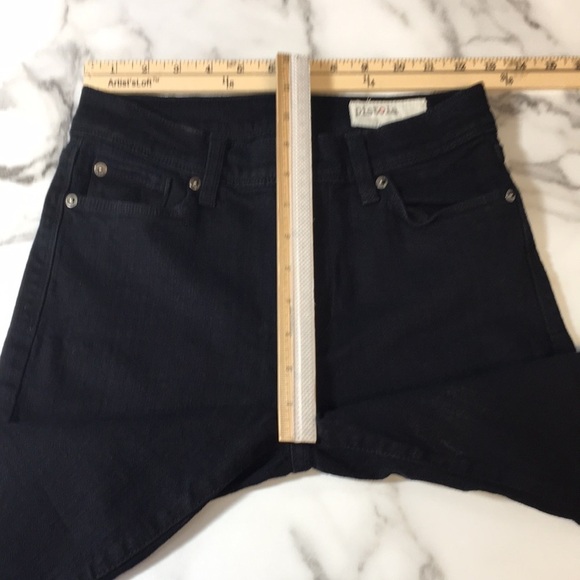 Pistola Black Fringe Straight Leg Jeans Womens 26 Dark Wash Cotton Denim - Picture 5 of 10